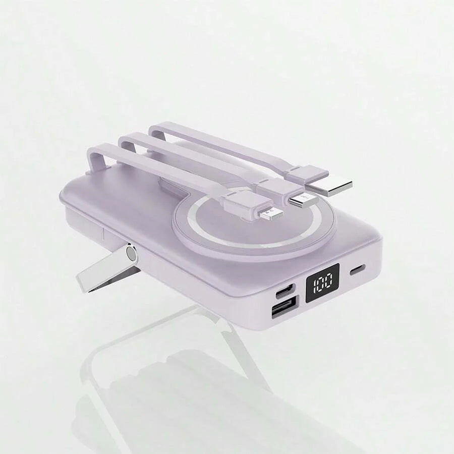 GAWFOLK Pink 10000mAh Power Bank With Stand