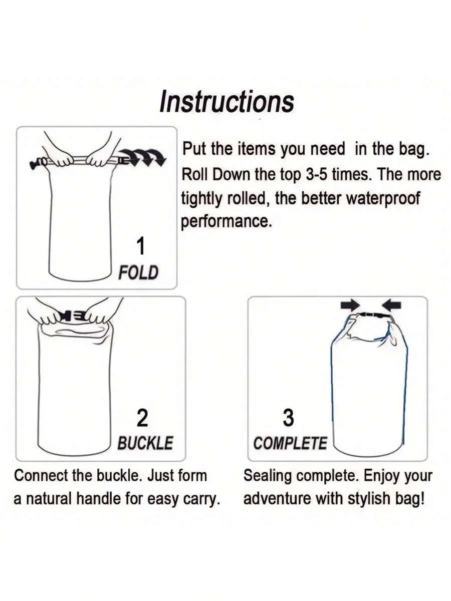 YESPACE Waterproof PVC Dry Bag Backpack With Mesh Pocket