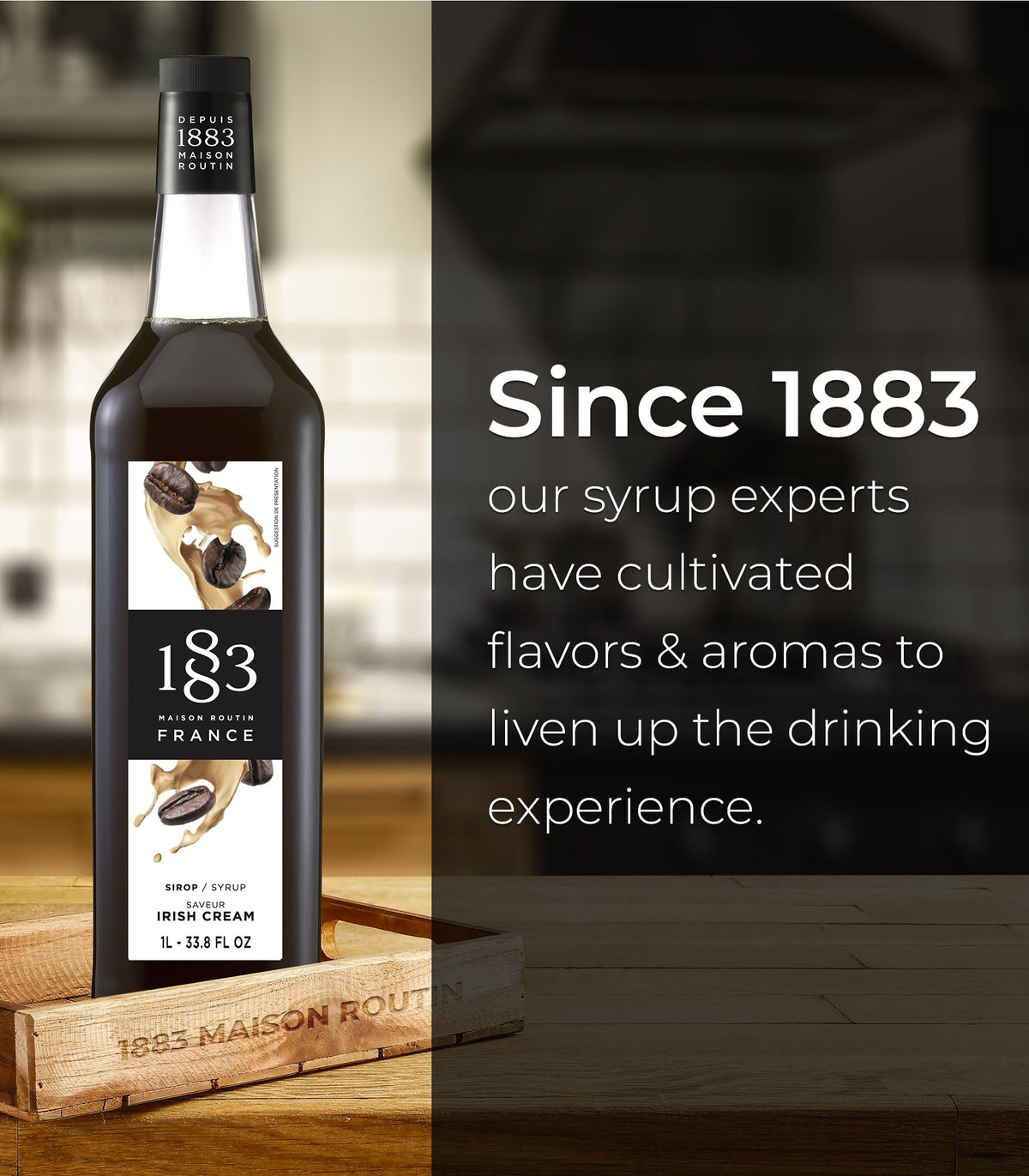 1883 Irish Cream Syrup for Drinks – 1L Bottle | 1883 MAISON ROUTIN