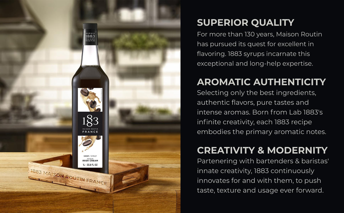 1883 Irish Cream Syrup for Drinks – 1L Bottle | 1883 MAISON ROUTIN