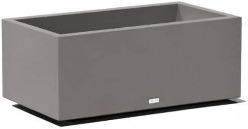 Veradek Block Series Long Box Planter - Large Rectangular Planter for Indoor or Outdoor Patio/Porch | Durable All-Weather Use with Drainage Holes | Modern Décor for Tall Plants, Flowers or Shrubs