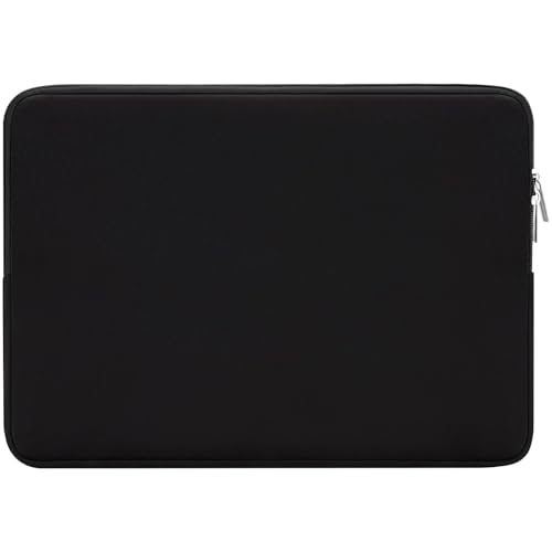 RAINYEAR 13 Inch Laptop Sleeve Case Padded Carrying Bag, Black | Slim Protective Soft Zipper Computer Cover for 13.3 inch MacBook Air/Pro M1 M2 M3 M4 M5 A3449 A3240 A3113 A2681 A2338 - color: Black, size: 13"