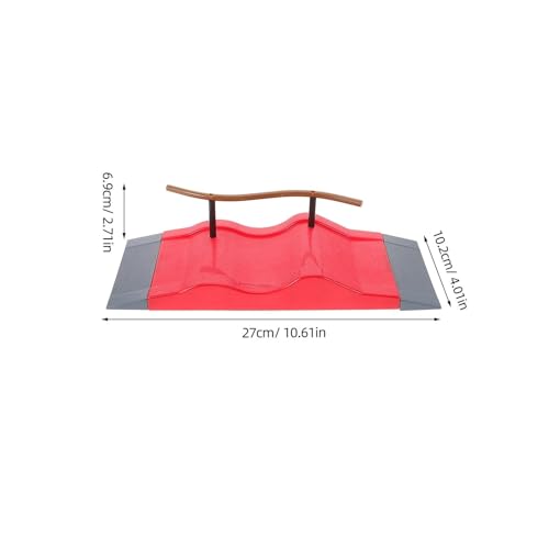 Fingerboard Obstacles Mini Skateboards Smooth Surface Plastic Skate Park Accessories with Fingerboard Wheels and Complete Tool Kit(A1+B1+C1) - color: A1+b1+c1
