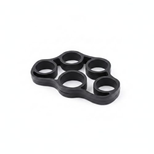Premium Silicone Finger Resistance Band for Hand Exercise and Grip Practice - color: Black
