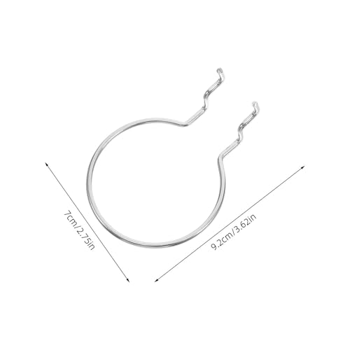 10pcs Silver Metal Pegboard Hooks Round Wire Rings, Garage and Craft Room Hole Board Organizer Accessories, Heavy-Duty Hanging Board Tool Hangers for Industrial Storage
