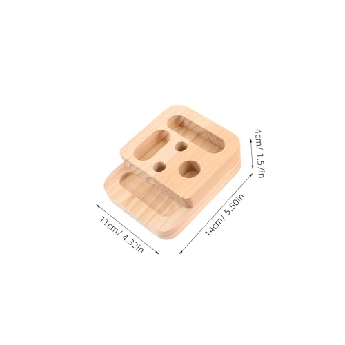 2Pcs Wooden Hangboard Rock Climbing - Hang Board for Climbing | Fingerboard | Arm Workout & Pull-Up Training | Bouldering Present Khaki - color: Beige