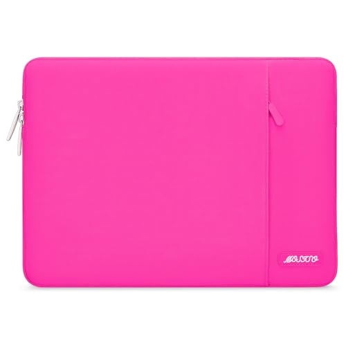 MOSISO Laptop Case 13 inch, Laptop Sleeve Bag with Pocket | Compatible with MacBook Neo A3404 2026/Air/Pro 13 M5/M4/M3/M2/M1 2026-2016, Polyester Vertical Computer Bag, Bright Rose - color: Bright Rose, size: 13 inch