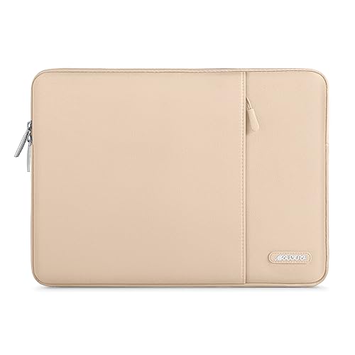 MOSISO Laptop Case 13 inch, Laptop Sleeve Bag with Pocket | Compatible with MacBook Neo A3404 2026/Air/Pro 13 M5/M4/M3/M2/M1 2026-2016, Polyester Vertical Computer Bag, Apricot - color: Apricot, size: 13 inch
