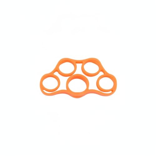 Premium Silicone Finger Resistance Band for Hand Exercise and Grip Practice - color: Orange