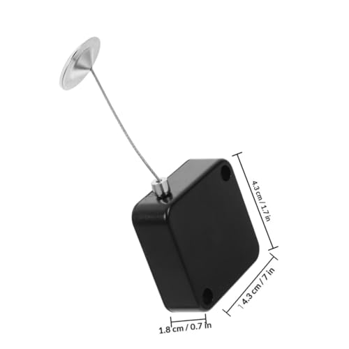 3pcs Retractable Anti Theft Cable Lock Security Pull Box with Steel Wire 1m Length and Locking End Cap for Laptop Tablet Phone Safety