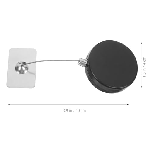 OSALADI Retractable Security Cable Lock Black Abs+Iron Steel Wire with Remote Control 2pcs Antitheft Multifunctional Lock 1 Meter Length for Tv and Remote Safety
