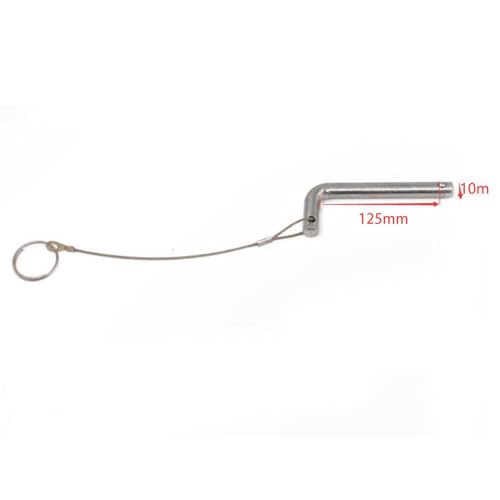 Weight Stack Pin with Pull Rope Portable Heavy Duty L Shaped Handle Weight Loading Pin for Fitness Device Accessories - size: 10mmx125mm