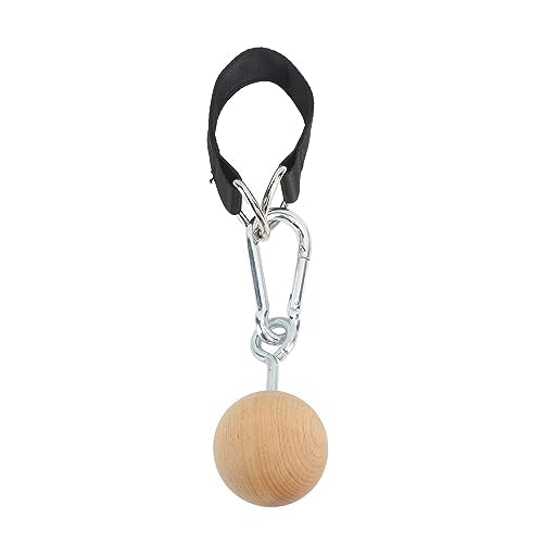 Wooden Pull Up Balls, Rock Climbing Holds Training Set for Arm Strength, with Neutral Grip Handle for Home Workout and Travel