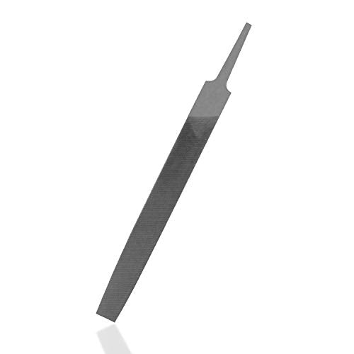 KALIM Flat Medium Cut File, Double Cut Teeth, 6'' Length, Made of High Carbon Steel, Hand File Without Handle Suitable for Wood, Metal, Sharpening, etc. - style: 6'' Flat File