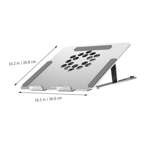 BESPORTBLE Aluminum Alloy Laptop Cooler Stand with RGB LED Fan Adjustable Height USB Cooling Pad for Gaming Laptops and Notebooks Silver