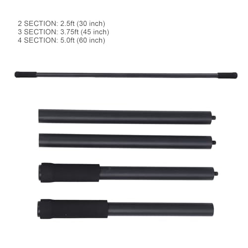 Yoga Stick, Steel Adjustable Stretching Stick, Adjustable Mobility Stick with Foam Handles for Exercise, Stretching, Balance