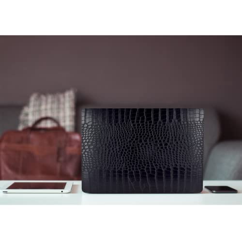 Compatible with Crocodile MacBook Air 13 inch Case 2021 2020 2019 2018 M1 A2337 A2179 A1932, Textured Elegant Luxury Aligator Skin Snakeskin PU Leather Hard Shell & Keyboard Cover, Black - color: # Black Crocodile