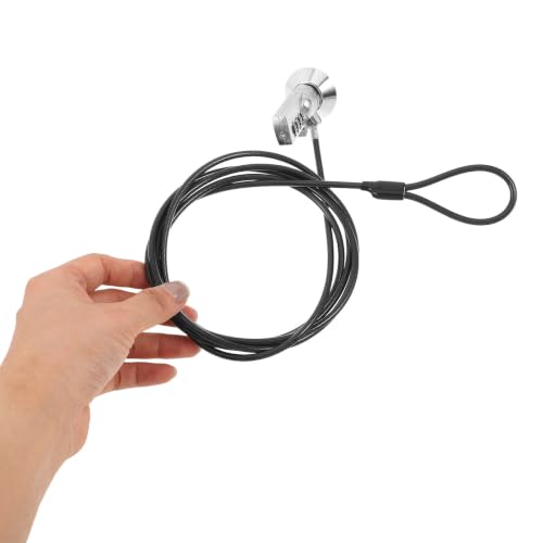 Laptop Combination Cable Lock with 6ft Steel Cable, 4-Digit Resettable Password, Flexible Anti-Theft Security Lock for Laptops and Electronic Devices, Portable for Travel and Desk