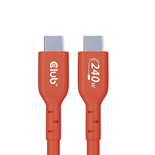 Club 3D CAC-1515 USB2 Type C to Type C Certified Bi-Directional Cable with 240W Charging, 480Mb Data Transmission EPR 4m -13.13ft - size: 4m -13.13ft
