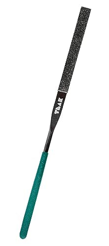 Teak Tuning PRO Diamond Encrusted Needle Fingerboard File - Logo Engraved with Rubber Handle - 5.5" Length - Great for Grip Tape & Gear Smoothing & Sculpting