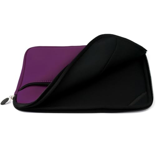 13 Inch Laptop Carrying Sleeve Neoprene Water Resistant Bag with Accessories Pocket-Compatible with AirBook 13 (Purple) - color: Purple