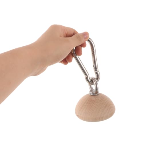 Wooden Grip Strength Hemisphere Ball Hand Exerciser for Climbing Finger Training Tool with Slip Resistant Surface and Ergonomic Design, Improves Forearm Strength for Outdoors