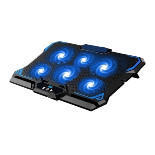 17inch Gaming Laptop Cooler Six Fan Led Screen Two USB Port 2600RPM Laptop Cooling Pad Notebook Stand for Laptop(C) - color: C