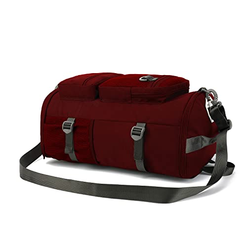 Kalesi Gym Duffle Bag Backpack 4-Way Waterproof with Shoes Compartment for travel Sport Hiking laptop - color: Viva Magenta Red
