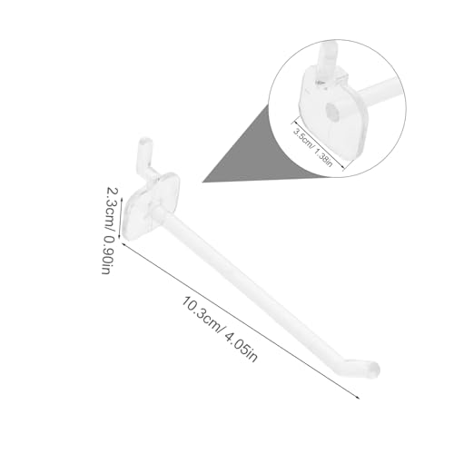 GLEAVI 50pcs Hook Display Board Plastic Pegboard Hooks for Hanging Tools Peg Board Accessories Garage Wall Organizer - size: 10.30X3.50X2.30CM