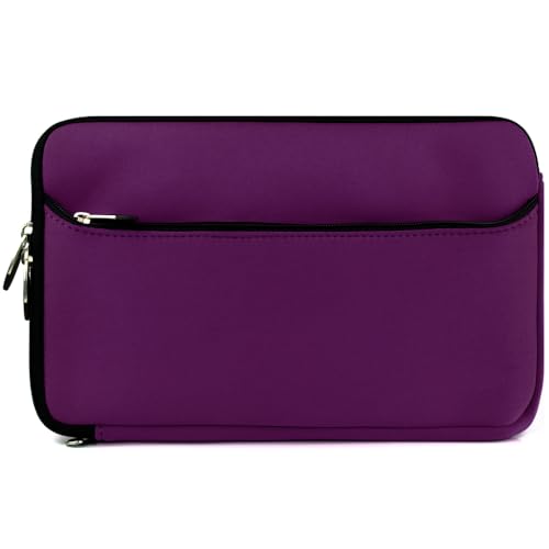 13 Inch Laptop Carrying Sleeve Neoprene Water Resistant Bag with Accessories Pocket-Compatible with AirBook 13 (Purple) - color: Purple