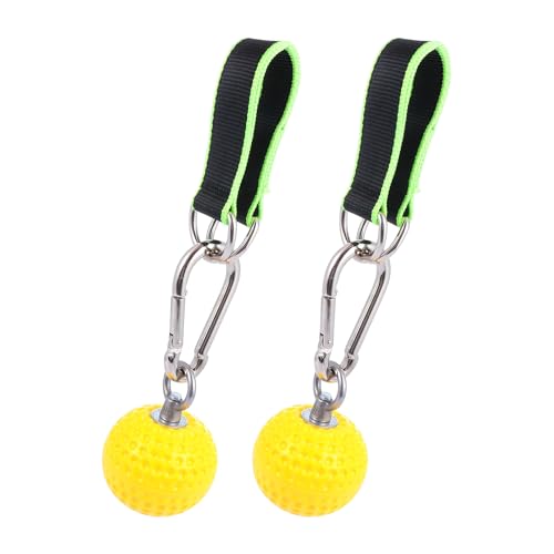 Mikinona Wrist Exercise Grip Ball with Hanging Rings, Hand Grip Training Ball for Climbing and Finger Strength, Strength Exerciser for Pull-up and Rock Climbing Training Random Color