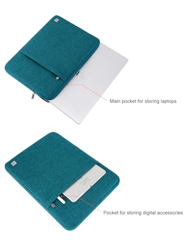 DOMISO 17 inch Laptop Sleeve Case Notebook Bag Protective Carrying Handbag for 17.3" Notebook/Dell Inspiron/MSI GS73VR Stealth Pro/IdeaPad 300 320 321/HP Envy/LG Gram 17"/ASUS ROG Strix GL702VS, Teal - color: Teal, size: 17 inch