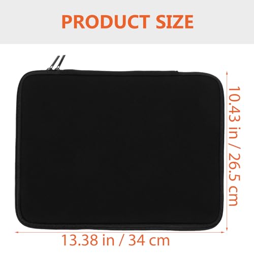 Lurrose Neoprene 13-inch Laptop Sleeve Bag for Notebook and Tablet, Anti-Shock Inner Bag with Anti-Scratch Protection, Portable Office Storage Case in Black