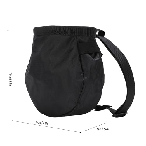 Chalk Bag Climbing Powder Bag Rock Climbing Chalk Storage Water Proof Oxford Cloth Fleece Lining Adjustable Drawstring Large Capacity for Gym Weightlifting