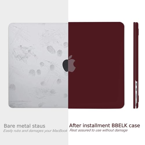 B BELK for MacBook Air 15 inch Case M5 2026 2025 2024 2023 Release M4 M3 M2 | A3448 A3241 A3114 A2941, Matte Plastic Laptop Hard Shell Case with Keyboard Cover & Screen Protector, Marsala Red - color: Marsala Red