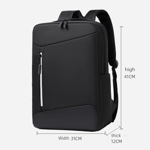 Men Business Laptop Backpack, Waterproof Travel Backpack | with USB Charging Port, College School Computer Bag, for Work Carry - color: Red