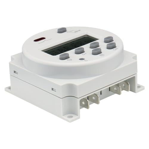 Baomain Time Switch Relay,Digital LCD Programmable Timer,110V AC Input,200-250V 16A Output,28 Programs Daily/Weekly Schedule,CN101A for Lighting and Equipment Control (Pack of 4) - size: Timer (Pack of 4)