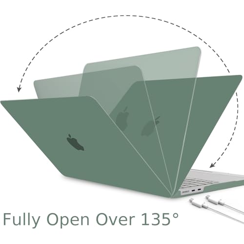 B BELK for MacBook Air 15 inch Case 2026 2025 2024 2023 M5 M4 M3 M2 | Model A3448 A3241 A3114 A2941, Matte Plastic Laptop Hard Shell Case with Keyboard Cover & Screen Protector, Midnight Green - color: Midnight Green