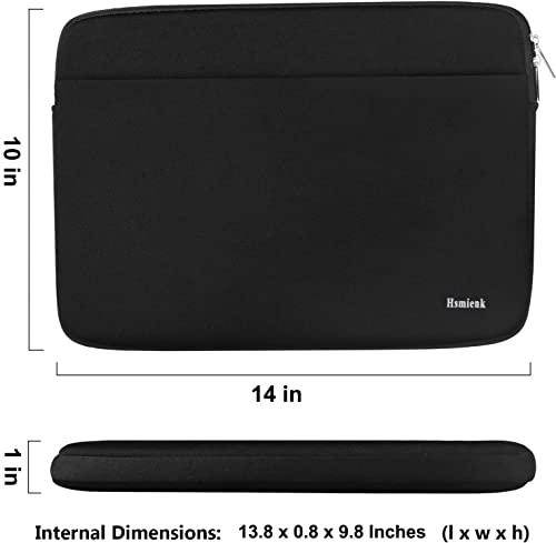 Laptop Case 14 inch, Durable Shockproof Protective Notebook Carrying Cover | Laptop Sleeve, Briefcase Computer Cover Carrying Notebook Bag for 15" HP, ASUS, Dell, Lenovo, Acer - color: Black, size: 14 Inch