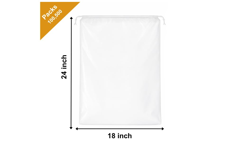 InfinitePack Large Transparent Shoe Bags for Travel, Portable Shoe Bags, Shoes Pouch Storage Organizer with Drawstring for Men & Women aClear Window Shoes Pouch with Rope - size: 9"x12"(100pcs)