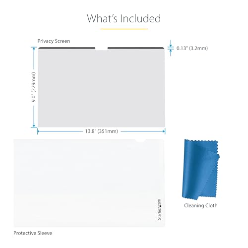StarTech 16in MacBook Pro Magnetic Privacy Screen, Glossy Sides, Laptop | MacBook M1 M2 M3 M4 M5 Compatible, Reversible Anti-Glare Matte, Privacy Filter, +/-30 Deg. View - style: 16" MacBook Pro M1/M2/M3