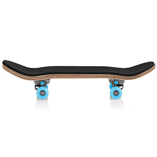 HERCHR Finger Boards, 1Pc Maple Wooden Alloy Fingerboard Finger Skateboards Creative Fingertips Daliy Playing Relaxing Movement Set with Box for Relax Play (Light Blue) - color: Light Blue