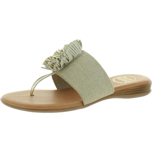André Assous womens NovaleeFlip-Flop - color: Beige/Platino, size: 11