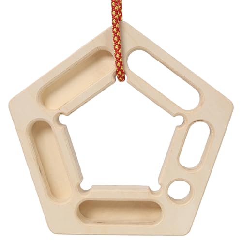 2-Pack Wooden Climbing Hangboard for Finger Strength Training - Portable Rock Climbing Trainer