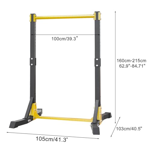 Pull Up Station, 11-Level Height Adjustable Pull Up Bar Stand, Free Standing Pull Up Bar for Home Gym Multi-Function Strength Training Pull Up Dip Station, Power Tower