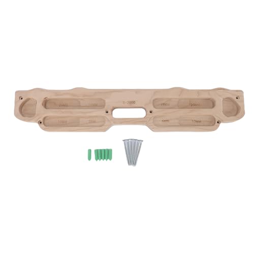 SUNGOOYUE Hangboard Wooden Rock Climbing Fingerboard for Pull Up and Hanging Training, Premium Wood with Smooth Finish, Easy Installation for Home Gym Climbing Wall or Doorway