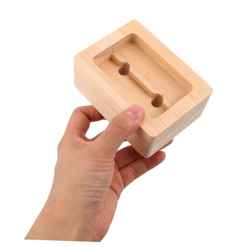 Toyvian Portable Wooden Hangboard Rock Climbing Training Board with Finger Strength Pockets, 2pcs Climbing Hold Set for Bouldering and Grip Workout