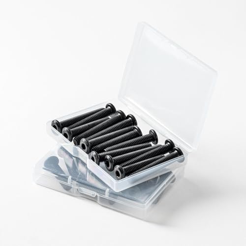 1/4-20 x 5/16" (50 Pack) Flat Head Hex Socket Cap Screws Bolts, Black Oxide 304 Stainless Steel 18-8, Hex Drive, Bright Finish, Fully Machine Thread - size: 1/4-20 x 5/16"