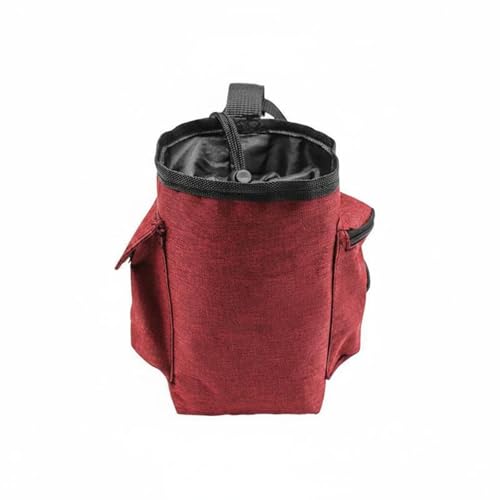 Cylindrical Chalk Bag with Pockets Drawstring Chalk Bag with Pockets Zippered for Climbing
