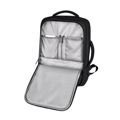 Laptop Backpack, Expandable Business Travel Bag, Water Resistant, USB Charging Port, Fits 15.6 Inch Laptop (Gray) - color: Gray